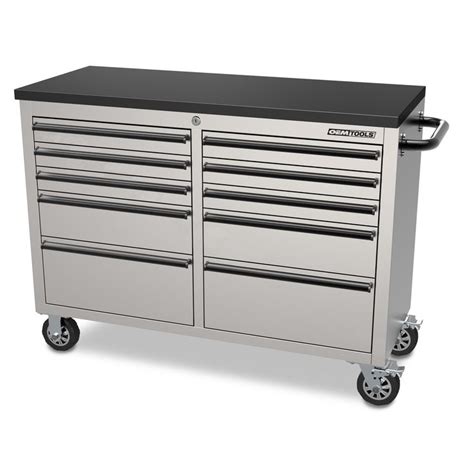 oemtools 24614 drawer cabinet 46 10 stainless steel 1 pack|OEMTOOLS 72in 11 Drawer Cabinet Stainless Steel.